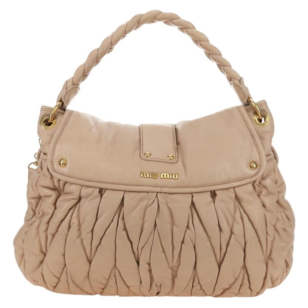 Miu Miu Matelasse Shoulder Bag Pink
